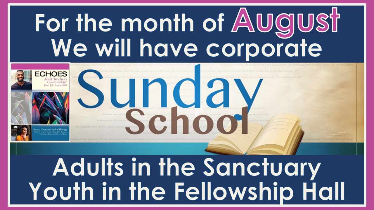 August Sunday School